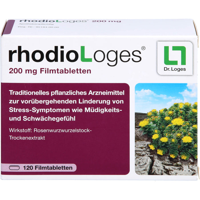 rhodioLoges 200 mg Filmtabletten zur vorübergehenden Linderung von Stress-Symptomen, 120 pc Tablettes