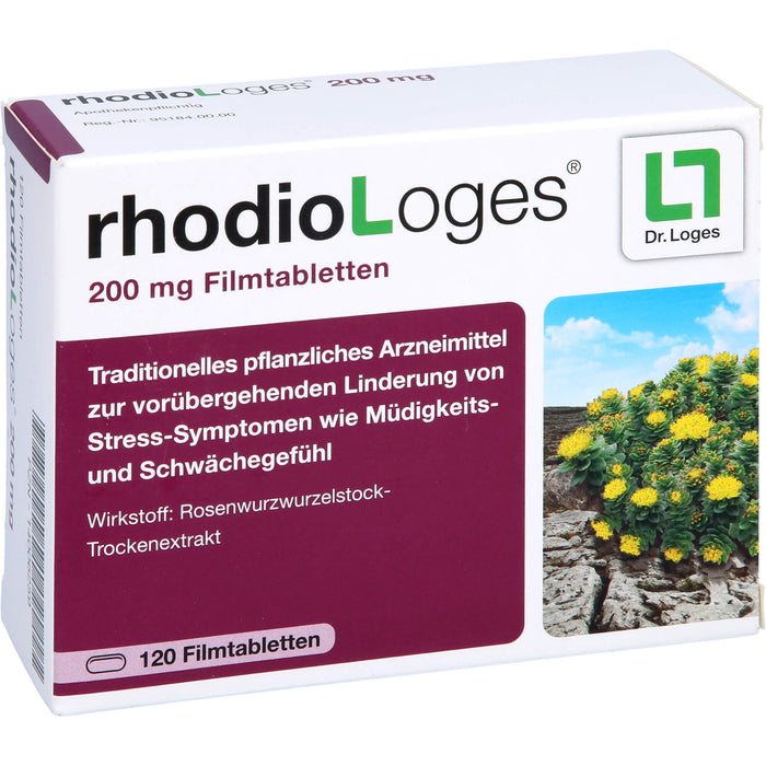 rhodioLoges 200 mg Filmtabletten zur vorübergehenden Linderung von Stress-Symptomen, 120 St. Tabletten