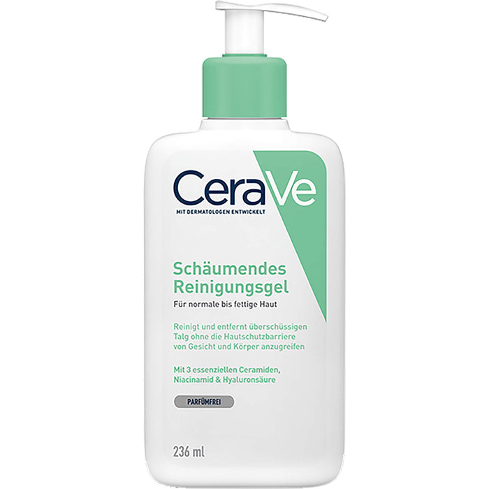 CeraVe Schäumendes Reinigungsgelf ür normale bis fettige Haut, 236 ml Gel