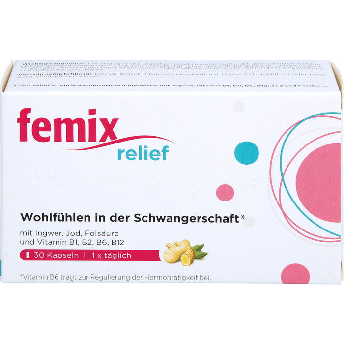 Femix Relief Kapseln zum Wohlfühlen in der Schwangerschaft, 30 pc Capsules