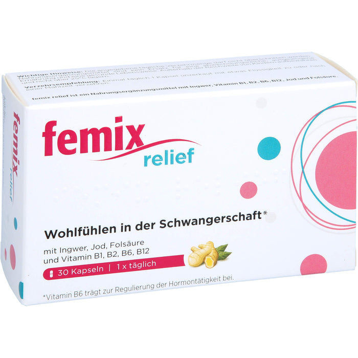 Femix Relief Kapseln zum Wohlfühlen in der Schwangerschaft, 30 pc Capsules