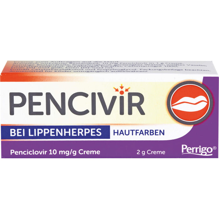 Pencivir hautfarben Creme bei Lippenherpes, 2 g Crème