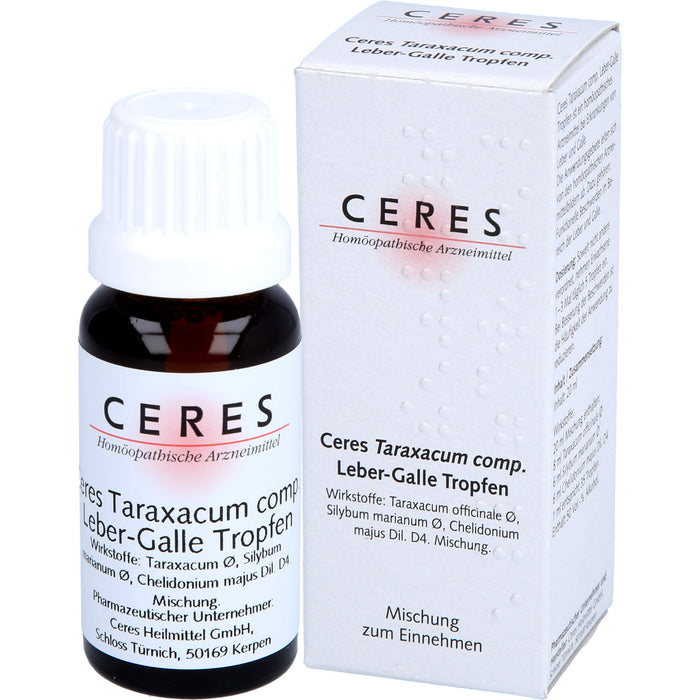 CERES Taraxacum comp. Leber-Galle Tropfen, 20 ml Lösung