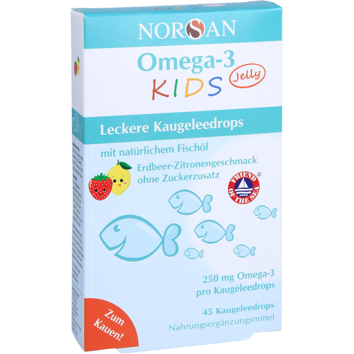 NORSAN Omega-3 Kids Jelly leckere Kaugeleedrops, 45 pcs. Tablets