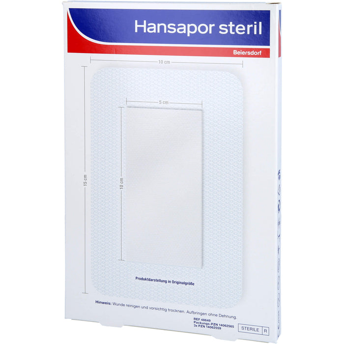 Hansapor steriler Wundverband für postoperative Wunden 10 x 15 cm 25Stk, 1 pc pansement