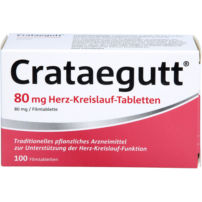 Crataegutt 80 mg Herz-Kreislauf-Tabletten, 100 pcs. Tablets