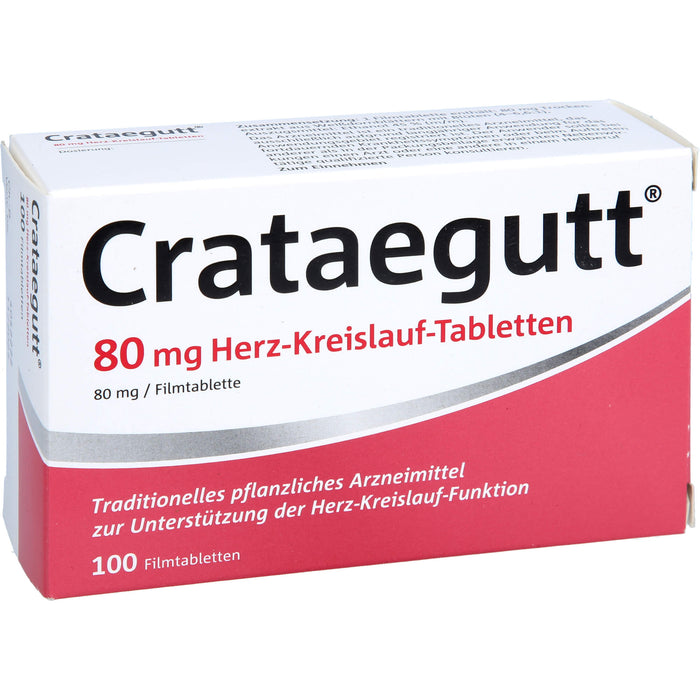 Crataegutt 80 mg Herz-Kreislauf-Tabletten, 100 pc Tablettes