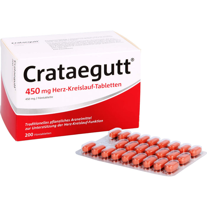 Crataegutt 450 mg Herz-Kreislauf-Tabletten, 200 pc Tablettes