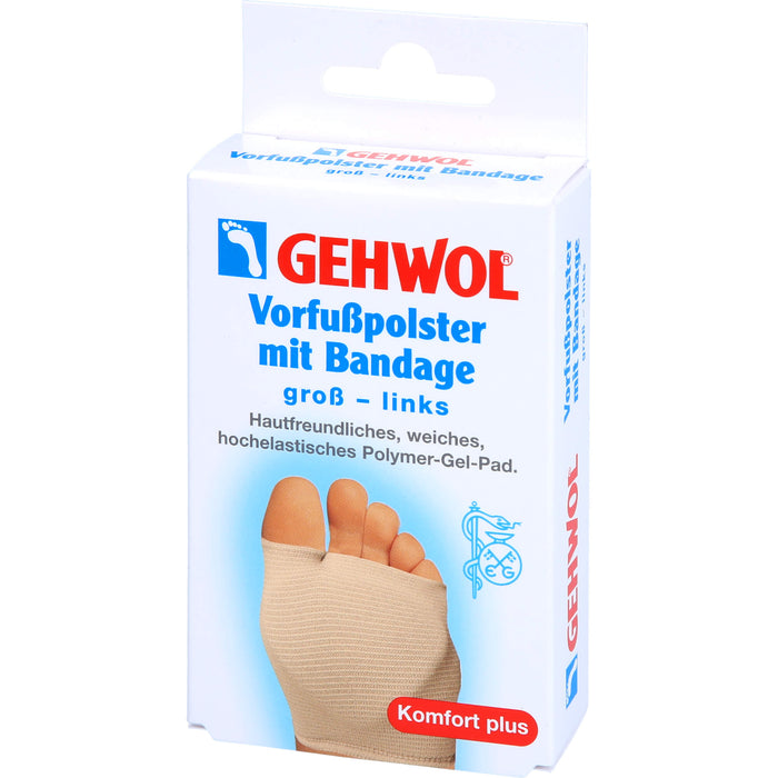 GEHWOL Vorfußpolster mit Bandage links gross, 1 St