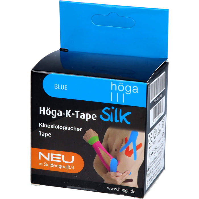 Höga-K-Tape Silk 5cmx5m blue KinesiologischerTape, 1 pc Pansement