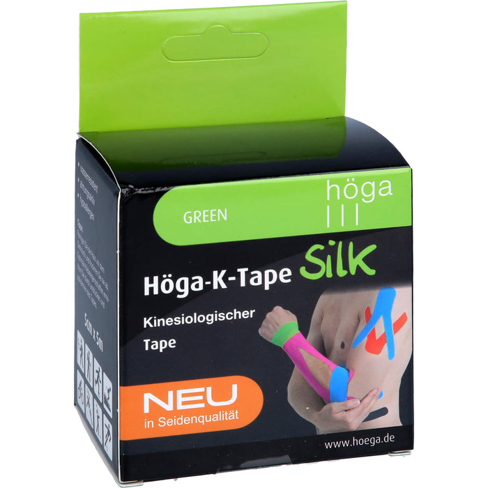 Höga-K-Tape Silk 5cmx5m green KinesiologischerTape, 1 pcs. Patch