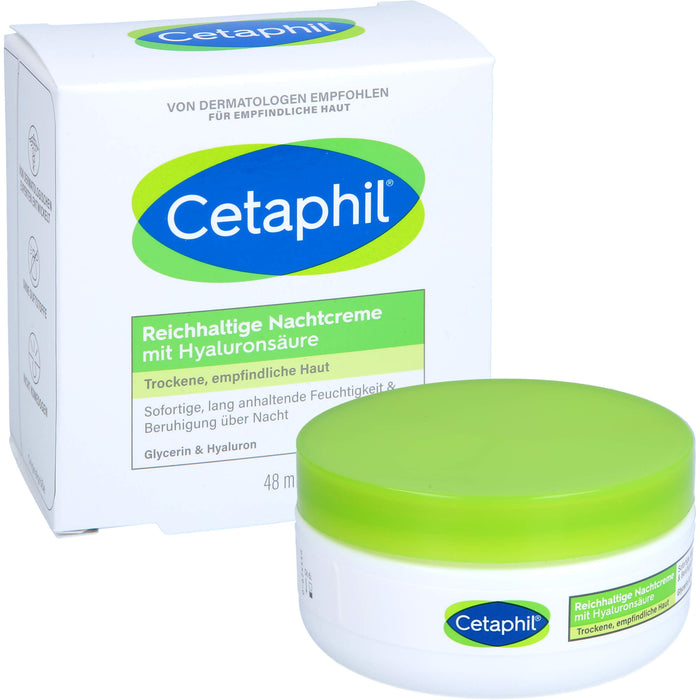 CETAPHIL Reichhaltige Nachtcreme mit Hyaluronsäure, 48 g XNC