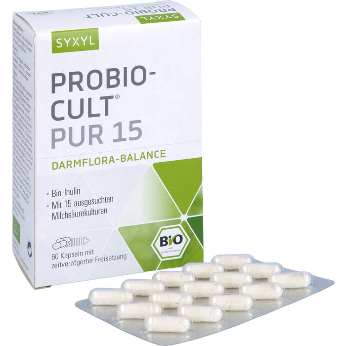 SYXYL Probio-Cult pur 15 Darmflora-Balance Kapseln, 60 pc Capsules