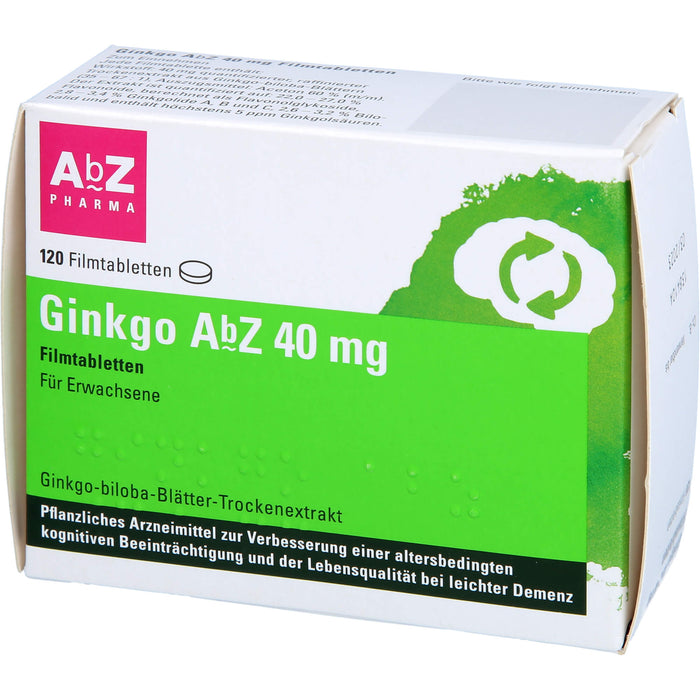 Ginkgo AbZ 40 mg Filmtabletten, 120 St FTA