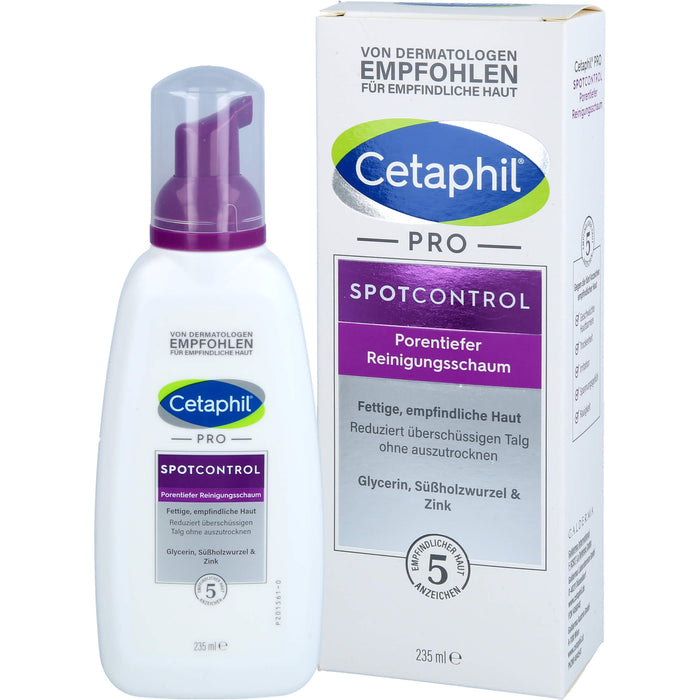 Cetaphil Pro SpotControl porentiefer Reinigungsschaum, 235 ml Mousse