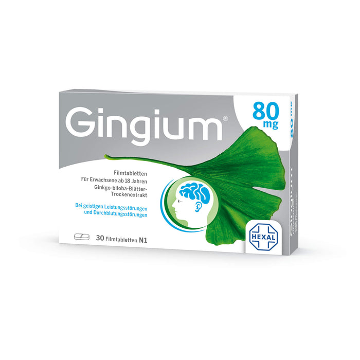 Gingium 80 mg Filmtabletten, 30 pc Tablettes