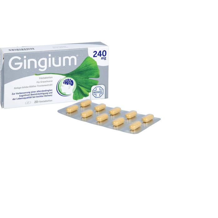 Gingium 240 mg Filmtabletten, 20 pc Tablettes