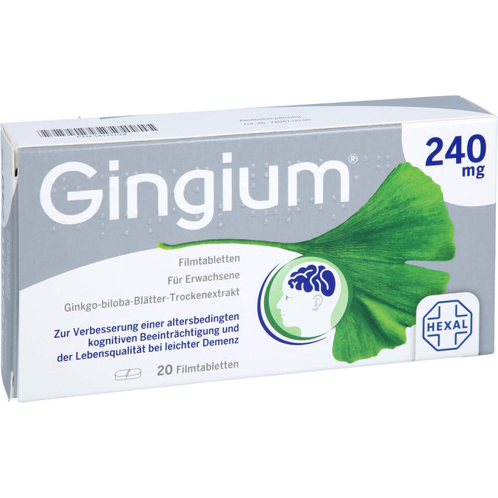 Gingium 240 mg Filmtabletten, 20 pc Tablettes