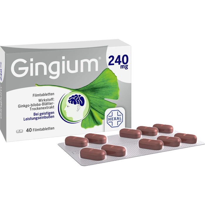 Gingium 240 mg Filmtabletten, 40 pc Tablettes