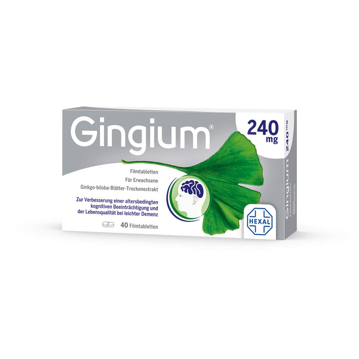 Gingium 240 mg Filmtabletten, 40 pcs. Tablets