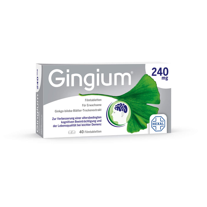 Gingium 240 mg Filmtabletten, 40 pcs. Tablets