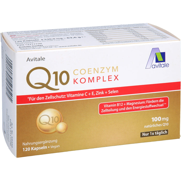 Avitale Q10 Coenzym Komplex Kapseln, 120 pcs. Capsules