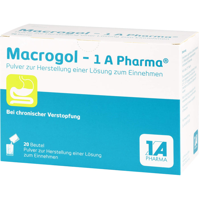 Macrogol - 1 A Pharma, Pulver zur Herstellung einer Lösung zum Einnehmen, 20 pcs. Sachets