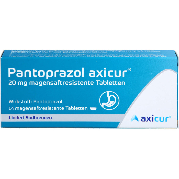 Axicur Pantoprazol 20 mg Tabletten bei Sodbrennen, 14 pc Tablettes