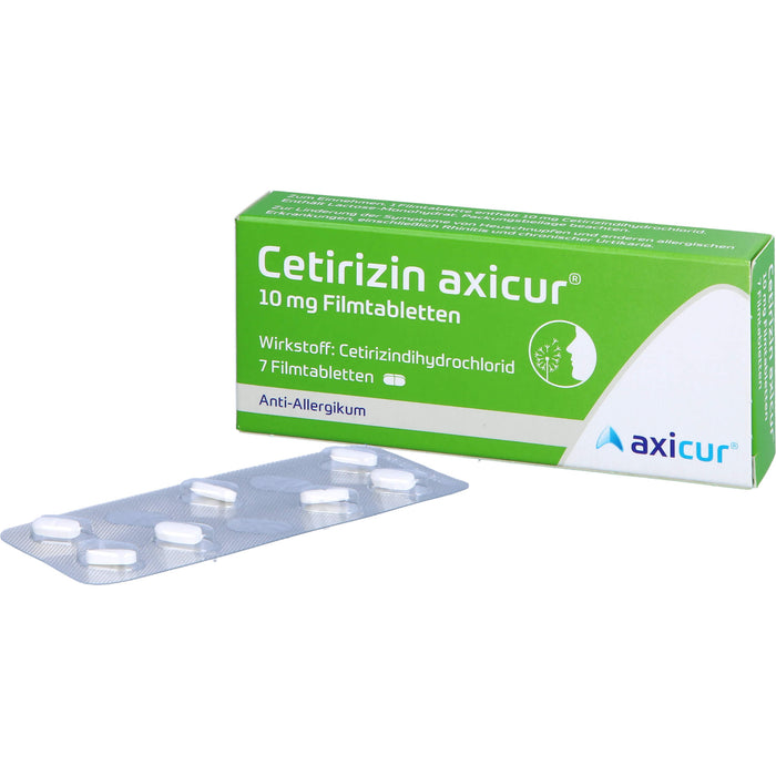 Cetirizin axicur 10 mg Filmtabletten, 7 St FTA