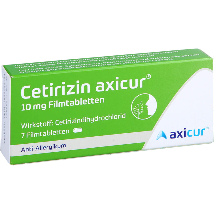 Cetirizin axicur 10 mg Filmtabletten, 7 St FTA