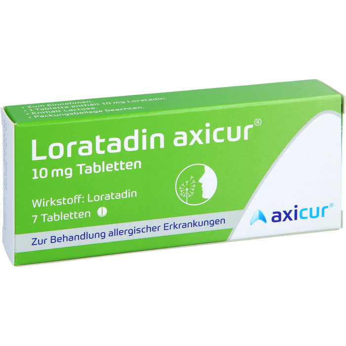 Axicur Loratadin 10 mg Tabletten bei Allergien, 7 St. Tabletten