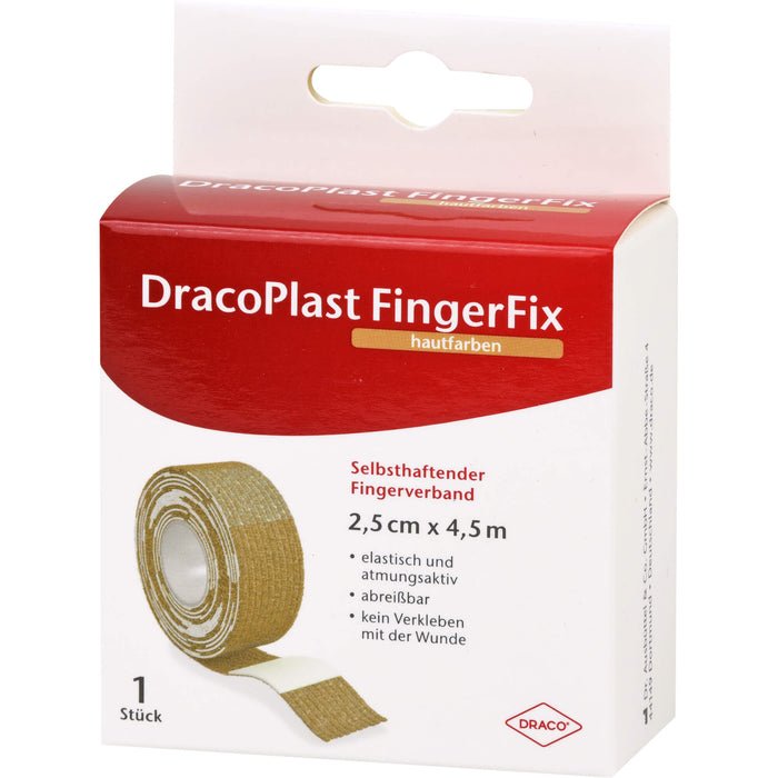 DracoPlast FingerFix 2,5cmx4,5m haut m. Wundk., 1 pcs. Patch