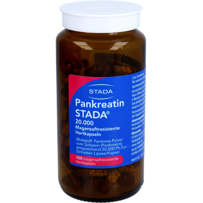 Pankreatin STADA 20.000 magensaftresistente Hartkapseln, 100 pc Capsules