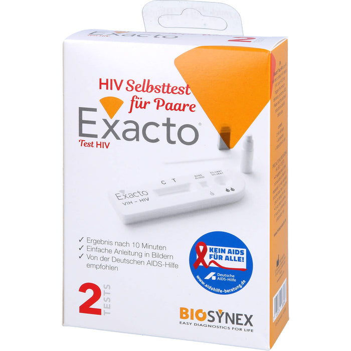 BIOSYNEX Exacto HIV Selbsttest für Paare, 2 pc Test