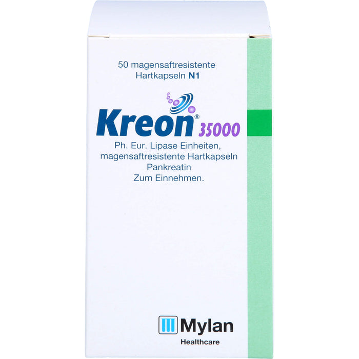 Kreon 35 000 Ph.Eur. Lipase Einheiten Hartkapseln bei exokriner Pankreasinsuffizienz, 50 pc Capsules