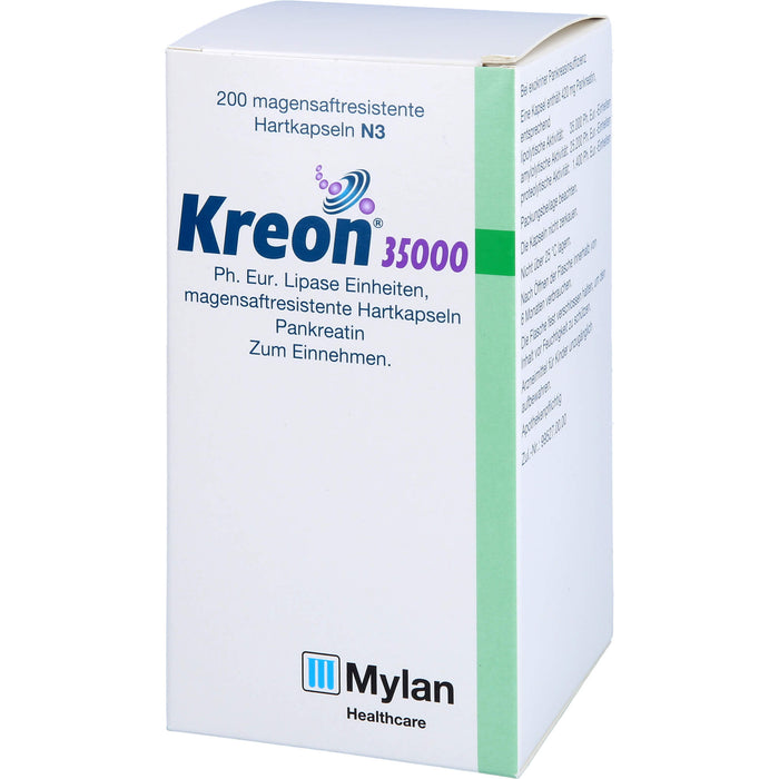 Kreon 35 000 Ph.Eur. Lipase Einheiten, magensaftresistente Hartkapseln, 200 pc Capsules