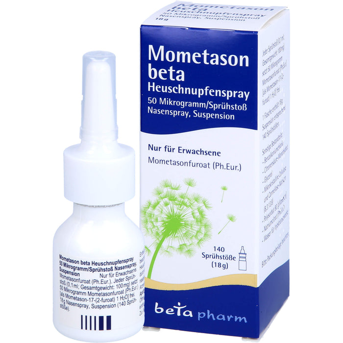 Mometason beta Heuschnupfenspray 50 Mikrogramm/Sprühstoß Nasenspray, Suspension, 18 g Spray