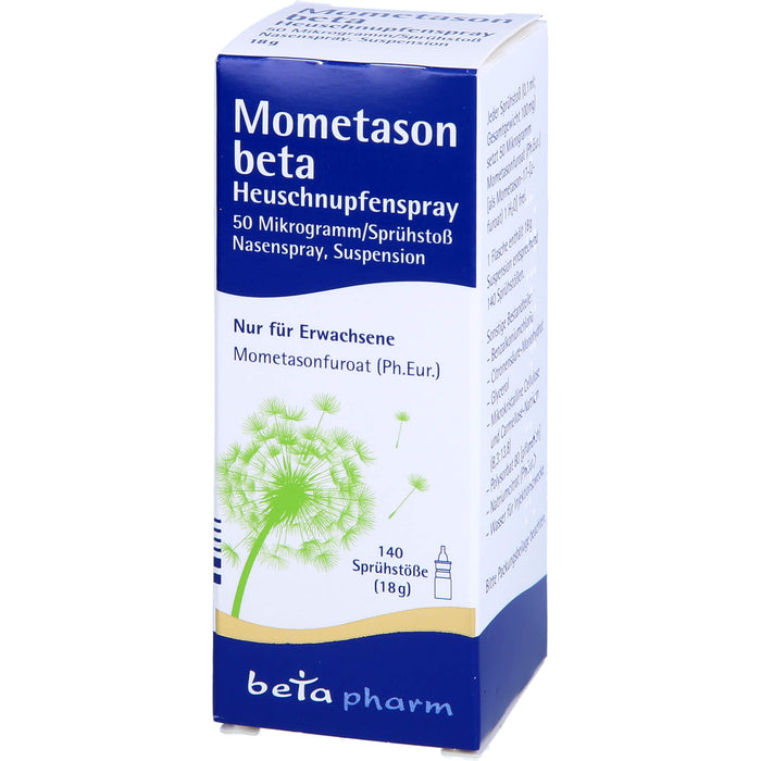 Mometason beta Heuschnupfenspray 50 Mikrogramm/Sprühstoß Nasenspray, Suspension, 18 g Spray