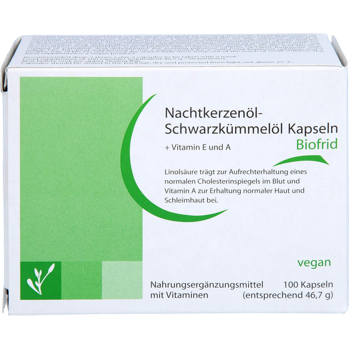 Nachtkerzenöl-Schwarzkümmelöl Kapseln Biofrid, 100 St KAP