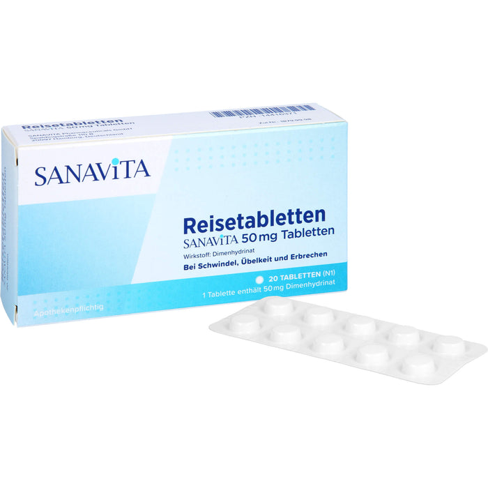 Reisetabletten Sanavita 50 mg Tabletten, 20 St. Tabletten