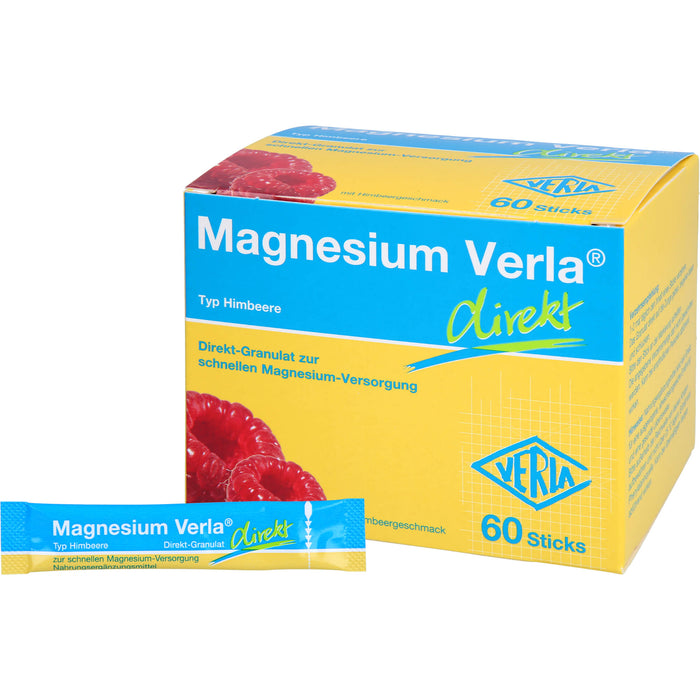 Magnesium Verla direkt, Direkt-Granulat, Himbeere, 60 St. Beutel