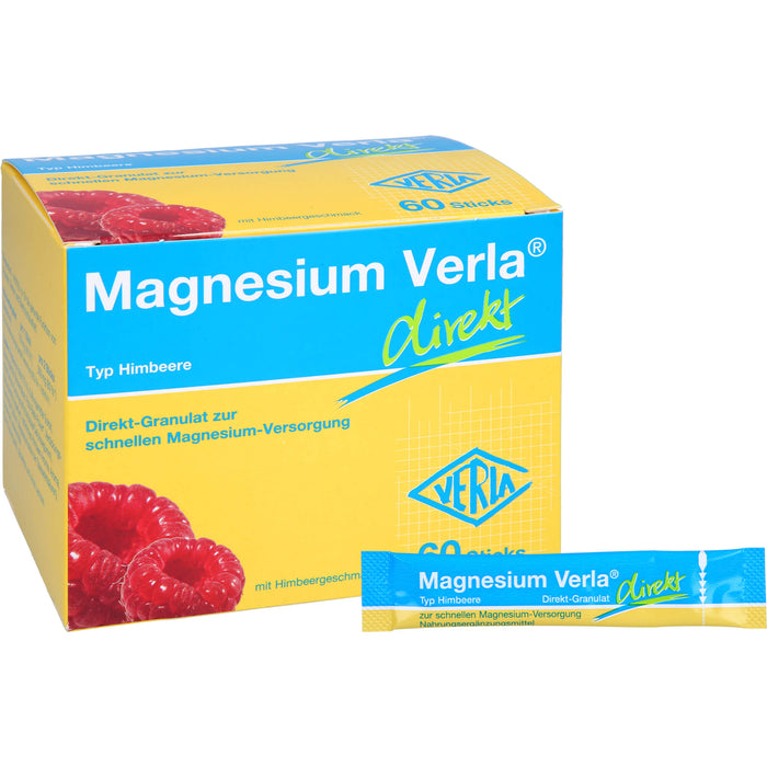 Magnesium Verla direkt, Direkt-Granulat, Himbeere, 60 pc Sachets