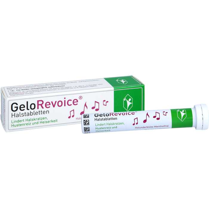 GeloRevoice Halstabletten Holunderblüte-Mentholfrei, 20 St. Tabletten