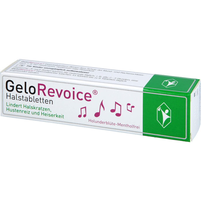 GeloRevoice Halstabletten Holunderblüte-Mentholfrei, 20 St. Tabletten