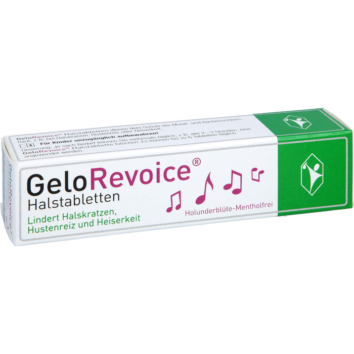 GeloRevoice Halstabletten Holunderblüte-Mentholfrei, 20 St. Tabletten