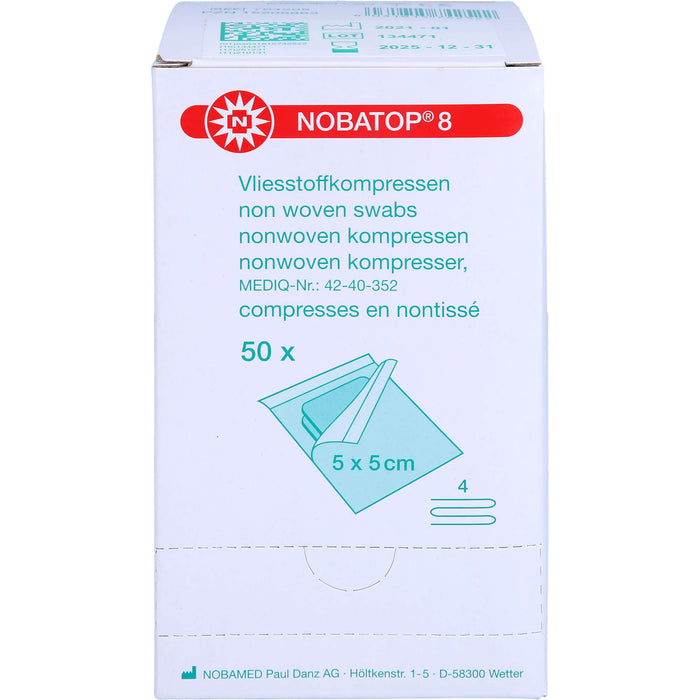 NOBATOP 8 Vliesstoffkompressen steril 10 x 10 cm, 100 pcs. Compresses