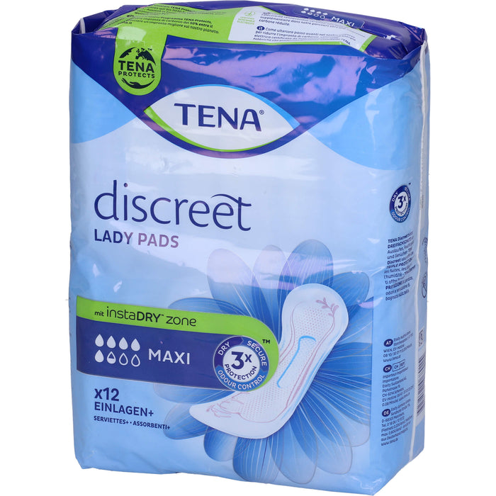 TENA Lady Discreet Maxi Inkontinenz Einlagen, 12 St BIN