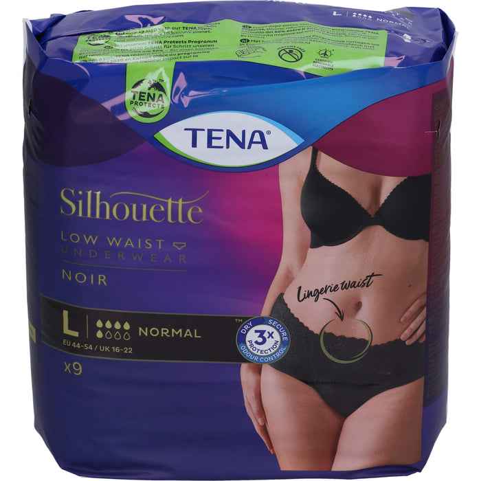 TENA Silhouette Normal Noir L Inkontinenz Pants, 9 pcs. Nappy trousers