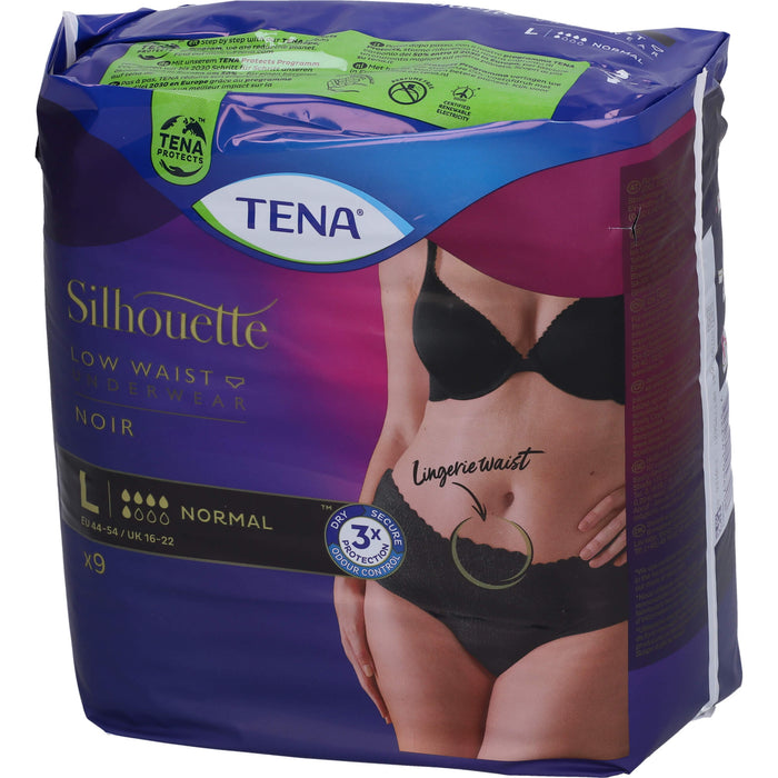 TENA Silhouette Normal Noir L Inkontinenz Pants, 9 pcs. Nappy trousers