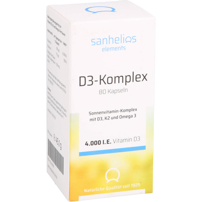 sanhelios Vitamin D3 Sonnenvit.-Komp.mit K2, 80 St KAP